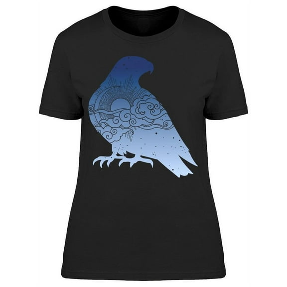 Hand Drawn Bird Of Prey T-Shirt Women -Image by Shutterstock, Female 3X-Large