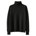 thumbnail image 4 of Gyexs Women's Oversized Fall Sweaters Casual Long Sleeve Crewneck Pullover Tops Wool Base Layer Sweater Pullover Tops Women's Fashion, Black, Size M, 4 of 4