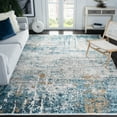 thumbnail image 2 of SAFAVIEH Shivan Otis Abstract Area Rug, Grey/Blue, 6'7" x 6'7" Square, 2 of 8