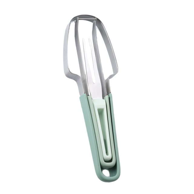 Inteprter Cuchillo para tallar frutas de acero inoxidable, versátil, para el hogar y la cocina, cortador de sandía afilado, 3 pack/lote Cocina y Comedor verde