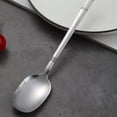 thumbnail image 5 of 2 Pack Stainless Steel Thick Square Spoon, Korean Style Rice Soup Spoon, 304, Creative Red Mesh Handle, for Dining Table, 5 of 9