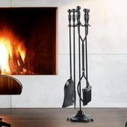 5 Pieces Fireplace Tool Set, Iron Fire Place Tool Set, Fireplace Accessories