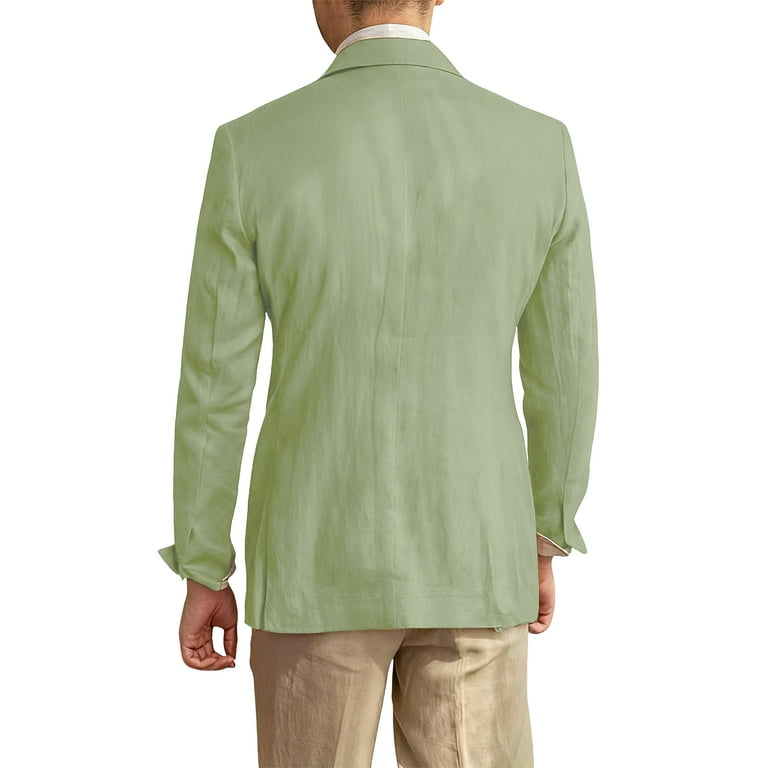 Kixjoy Light Green Suit Jacket for Men Oversized Button Down Casual Blazer  Long Sleeve Slim Fit Winter Coats Fashion Soild Lightweight Mens Sport Coat  with Pockets, Light Green 2XL - Walmart.com