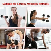 BalanceFrom Rubber Encased Hex Dumbbell, Anti-Roll, Black, 35 lb, Assembled Product Weight, Single