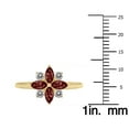 thumbnail image 4 of SZUL Women's 3/4 Carat TW Ruby and Diamond Flower Ring in 10K Yellow Gold, 4 of 6