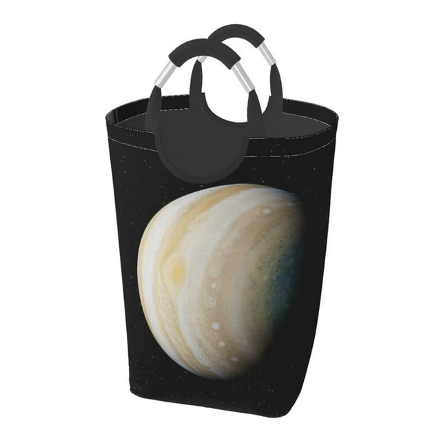 DouZhe 50L Rectangular Laundry Basket, Space Universe Planet Stars Prints Waterproof Foldable Laundry Hamper with Aluminum Handles