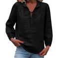 thumbnail image 6 of Endives Womens Tops Tie Up Blouse Casual Top Elegant Loose Ladies Shirts Thin Breathable Tops Spring Summer, 6 of 6