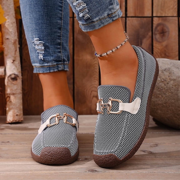 Willtoo Women's Slip On Orthopedic Shoes Comfortable Casual for Women Business Casual Shoes Lightweight Flats for Women