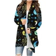 thumbnail image 1 of Enjoytime Womens Lightweight Cardigan Halloween Print Long Sleeve V-Neck Open Front Cardigans Fall Fashion Medium Length Coat, 1 of 6
