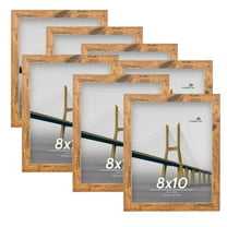 Scholartree 7 Pack 8x10 Picture Frame Rustic Photo Frame Set for Wall or Tabletop Display, Brown