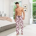 thumbnail image 7 of Pink Polka Dots joogoo Men's Pajama Pants Cotton Long Sleepwear Lounge Pants XL, 7 of 7