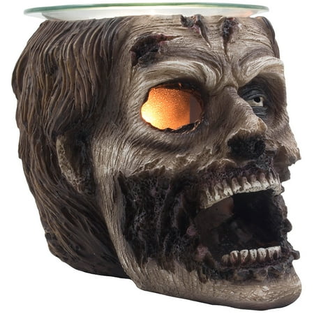 Evil Undead Zombie Head Electric Oil Warmer Uses Scented Oils or Wax Tarts for Walking Dead or Halloween Decorations & Gothic Decor by Home 'n