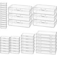 thumbnail image 1 of Rectangular Clear Plastic Storage Containers Box with Hinged Lid for Beads and Other Small Craft Items, 1 of 8