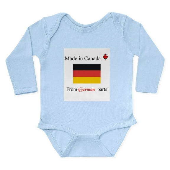 CafePress - Made In Canada German Body Suit - Long Sleeve Cotton Baby Bodysuit