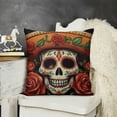 thumbnail image 2 of YINGXI Pillow Covers Skull Throw Pillowcase Home Sofa Decor Cushion Case Decorations 22x22in, 2 of 5