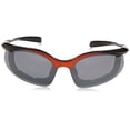 thumbnail image 2 of Concept, Safety Glasses, Anti-Scratch, Gray Mirror Lens, Black, Orange Frame, Half-Frame, 2 of 4