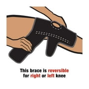 ACE Brand Knee Support with Side Stabilizers, Adjustable, Black/Gray, 1 Support