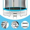 thumbnail image 3 of 8FT Trampoline for Kids with Safety Enclosure Net, Basketball Hoop and Ladder, Easy Assembly Round Outdoor Recreational Trampoline, Blue, 3 of 7
