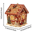 thumbnail image 3 of 5.7 Inch DIY Christmas Wooden House 3D Diamond Art Kit,Warm Brown Tone With Snowman & Bell Accent,Rhinestone Pearl Bead Craft Set,for Mantel Shelf Party Decor,Holiday Handmade Gift, 3 of 5