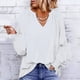 thumbnail image 1 of Pntutb Mujer Moda Color Sólido Cuello En V Cómoda Camiseta Suelta Manga Larga Blusa Casual tops Pntutb Pntutb-4317, 1 of 6