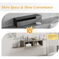 thumbnail image 5 of 4 EVER WINNER Floating TV Stand, 55" Floating TV Shelf with Storage, Modern TV Stands for Living Room, Bedroom, Gray, 5 of 7