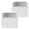 thumbnail image 3 of unbranded 2 Pcs Wall-mounted Boxes Small Apartment Storage Box 14x5.5x14cm White, 3 of 8