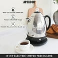 thumbnail image 3 of Electric Coffee Percolator Stainless Steel 10 Cup with Auto  Warm and  Brew Knob, 3 of 8