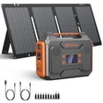 thumbnail image 1 of Portable Solar Generator, 300W Portable Power Station with Foldable 60W Solar Panel, 110V Pure Sine Wave, 280Wh Lithium Battery Pack with DC AC Outlet for Home Use RV Outdoor Camping Adventure, 1 of 4