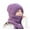 Purple, variant on Prolriy Neck Gaiter Integrated Ear Windproof Cap Scarf Knitting Thick Warm Ear Guard Hat Hooded Scarf Women Winter Knitted Hat Neck Warmer Scarf for Women Grey