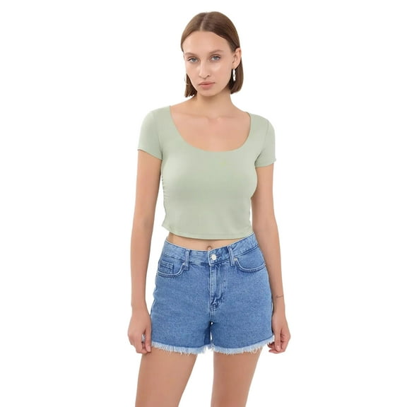 Scoop Neck Crop Top