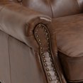 thumbnail image 6 of Triple Tree Classic PU Leather Solid Print Tufted Wingback Accent Chair, Brown PU, 6 of 7