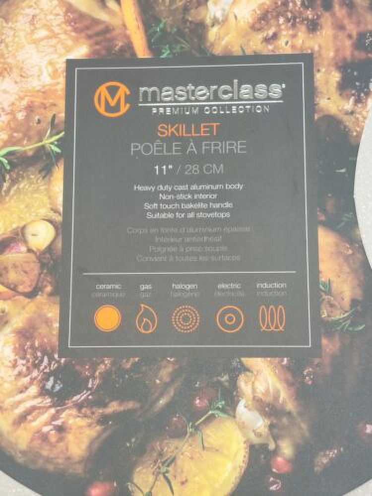 Masterclass Premium Cookware 11" Heavy Duty Skillet Frying Pan Non-Stick - Beige
