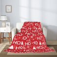 thumbnail image 2 of Gaeub Christmas Hohoho Print Flannel Throw Blanket, Home Fleece Throw Blanket for Couch or Bed,Decorative Blankets,Lightweight Fuzzy Flannel Blanket-40"x30", 2 of 6