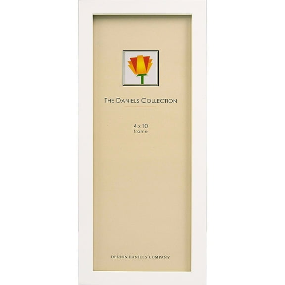 The Original DANIELS W41 SQUARE CORNER classic white hardwood 4x10 frame by Dennis Daniels