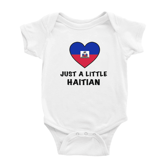 Just A Little Haitian Cute Baby Bodysuit For Boy Girl Baby Clothes
