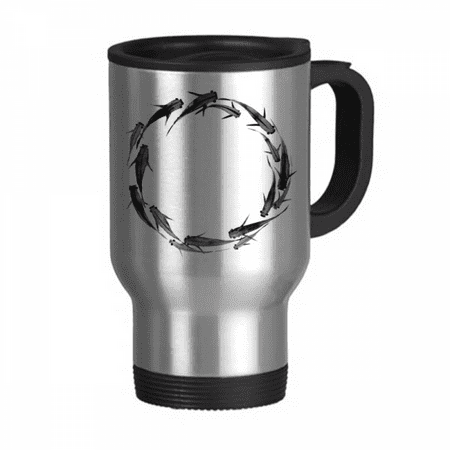 

Chinese Black Carp Fish Animal Travel Mug Flip Lid Stainless Steel Cup Car Tumbler Thermos
