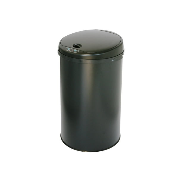 iTouchless Deodorizer Trash can round motion sensor lid 8 gal black