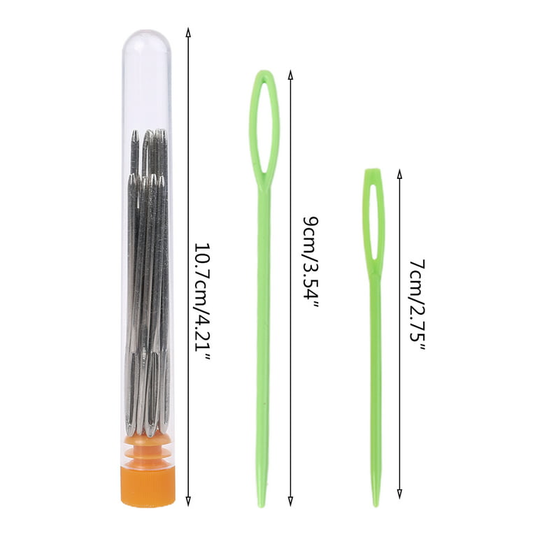 12Pcs Plastic Sewing Needles+18Pcs Large Eye Blunt Needles Safety Darning  Yarn Lacing Weaving Sewing Needles Projects 