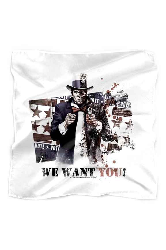 Batman: Arkham City Two-Face We Want You Bandana (21 in x 21 in)