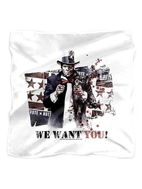 Batman: Arkham City Two-Face We Want You Bandana (21 in x 21 in)