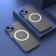 thumbnail image 1 of Luxury Matte Magnetic For Magsafe Wireless Charge Case For iPhone 14 13 11 12 Pro Max Mini Plus XS Max XR X Armor Cover funda Blue For iPhone 11Pro Max, 1 of 6