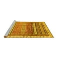 thumbnail image 2 of Ahgly Company Machine Washable Indoor Round Abstract Yellow Modern Area Rugs, 8' Round, 2 of 4