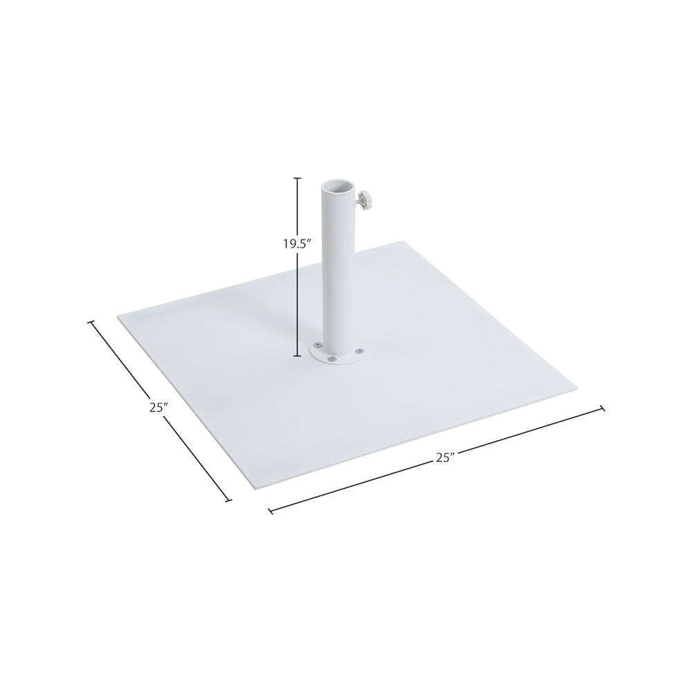 Meridian Furniture Belize White Steel Patio Umbrella Base