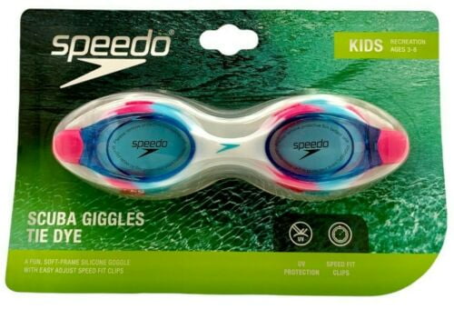 Speedo Kids Scuba Giggles Swim Goggles Age 3-8 Years Green with Black Lenses 