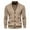 Khaki, variant on Fesfesfes Men's Sweater Cardigan Solid Color Lapel Coat Long-Sleeved Knitted Jacket