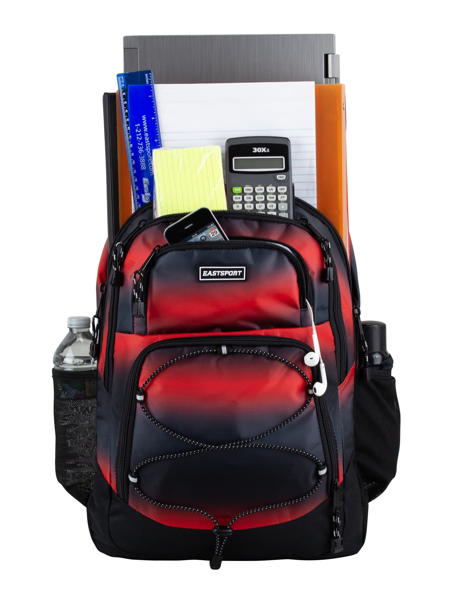 Eastsport Unisex Surge Sport Backpack, Red Ombre