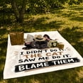 thumbnail image 7 of Black French Bulldog With Playful Statement Typography, Soft Flannel Blanket with Humorous Pet Typography Print, Housewarming Gift and Home Decor for Bedroom and Living Room, 7 of 7