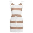 thumbnail image 2 of ICQOVD Womens Summer Striped V-Neck Striped Waist Halter Sling Dresses, 2 of 6