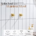 thumbnail image 6 of KOKOSIRI Bath Towel Hook Wall Mount Square Robe Hook Coat Hook, Bathroom Kitchen Garage Heavy Duty Wall Mounted, SUS 304 Stainless Steel, Brushed Gold, B1016BG-P2, 6 of 9