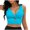 Sky Blue, variant on WREESH Womens Bikini Top V Neck Push Up Padded Swimsuit Top Bathing Suits Camisole Fashion Solid Bikini Push-Up Brazilian Swimwear Beachwear Tops Swimsuit Olive Green